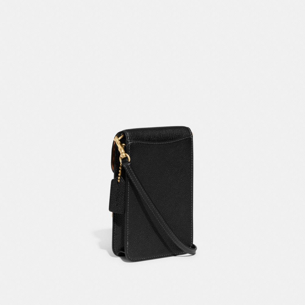 Black Coach Phone Brass Women Crossbody Bags | PH_CH96906