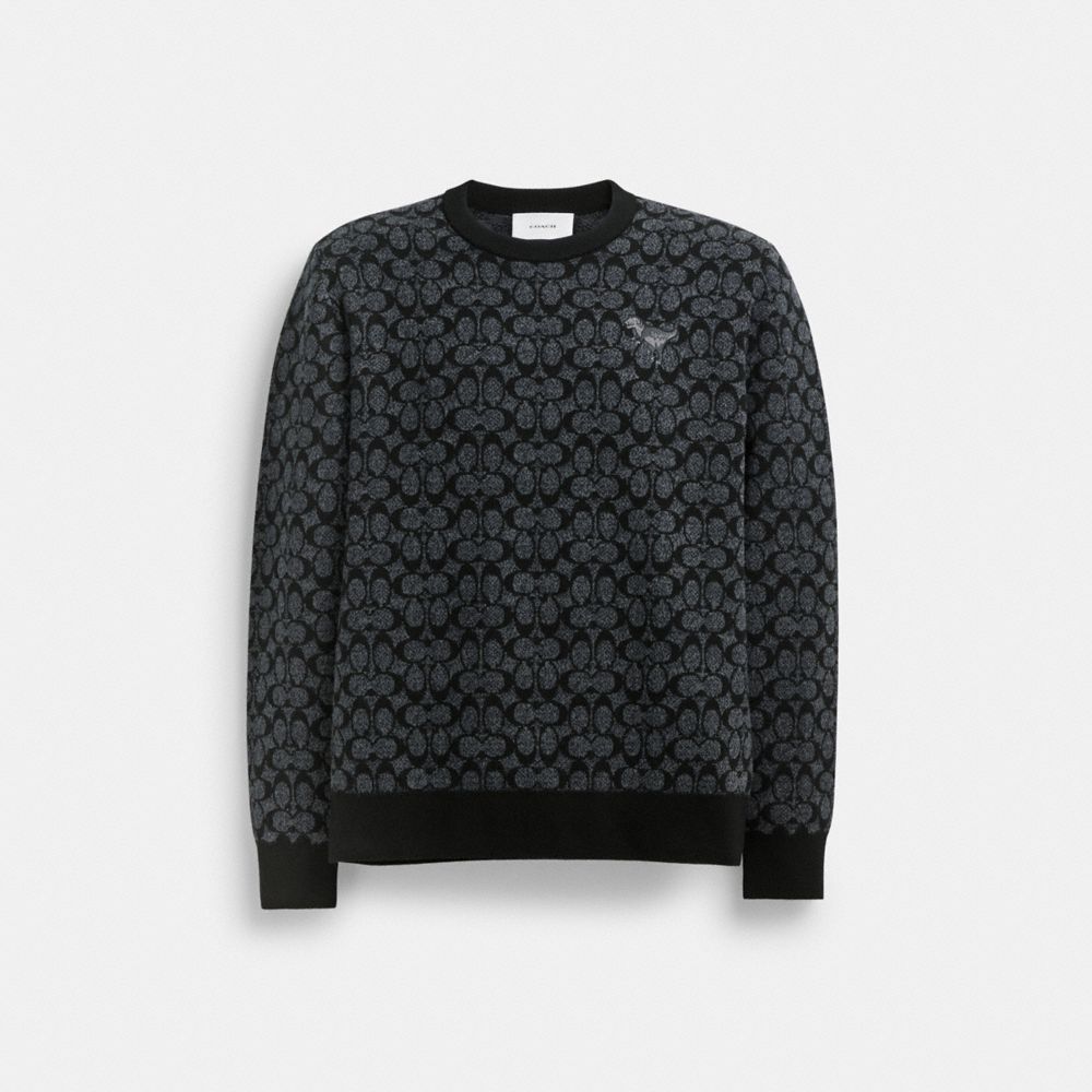 Black Coach Rexy Signature Men Sweaters | PH_CH35837