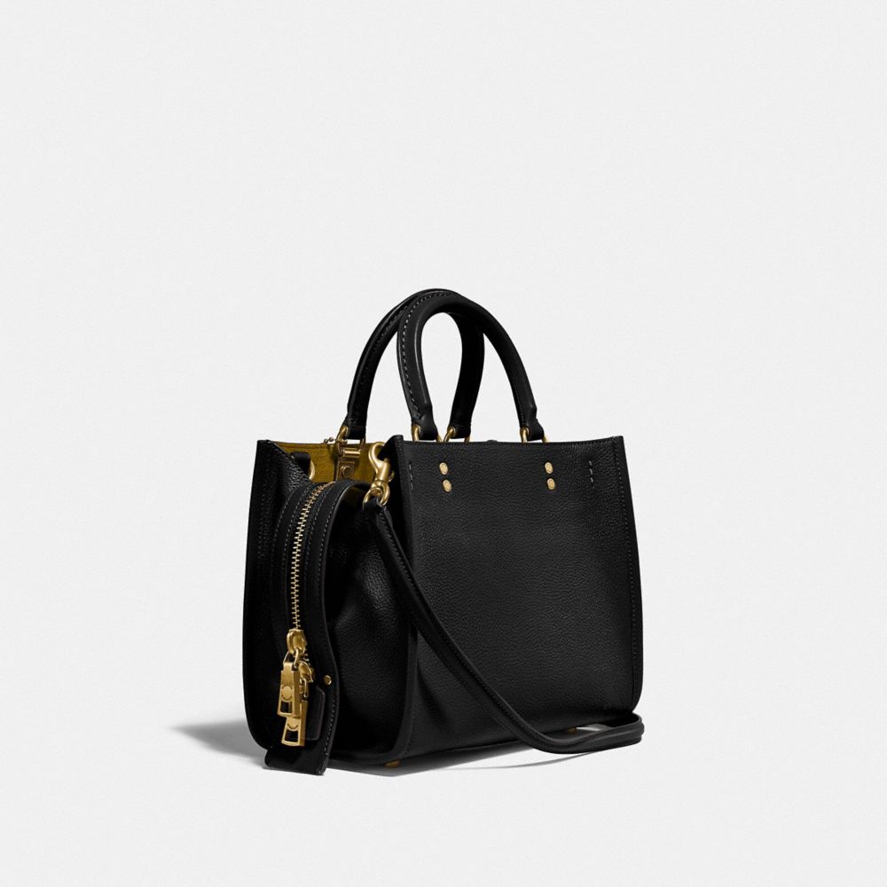 Black Coach Rogue 25 Pebble Leather Women Shoulder Bags | PH_CH44202