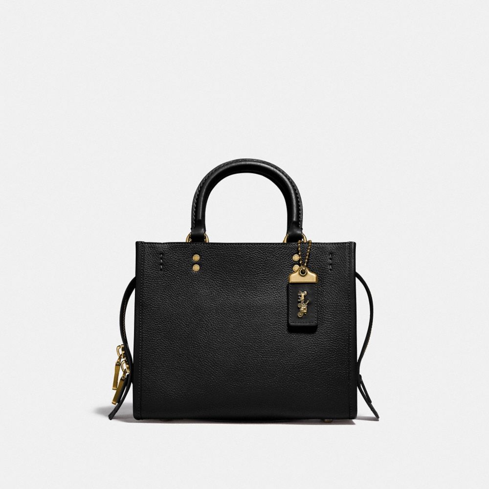 Black Coach Rogue 25 Pebble Leather Women Shoulder Bags | PH_CH44202