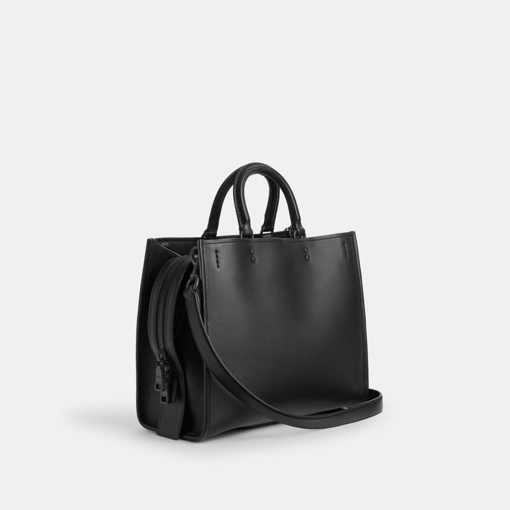 Black Coach Rogue Glovetanned Leather Women Handbag | PH_CH16868