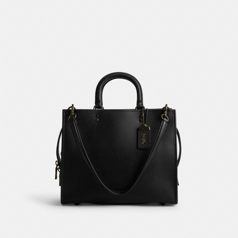 Black Coach Rogue Glovetanned Leather Women Handbag | PH_CH16868