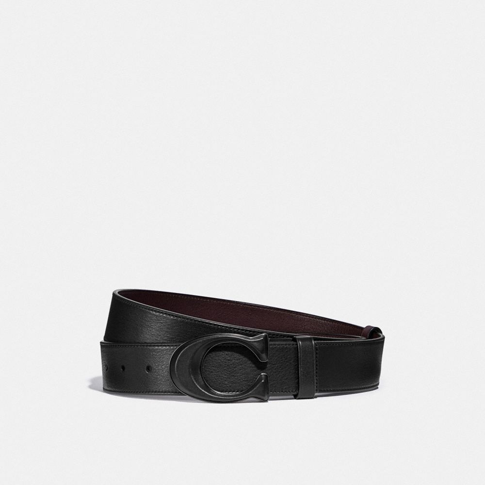 Black Coach Signature Buckle Cut To Size Reversible Belt 38 Mm Men Belts | PH_CH84292