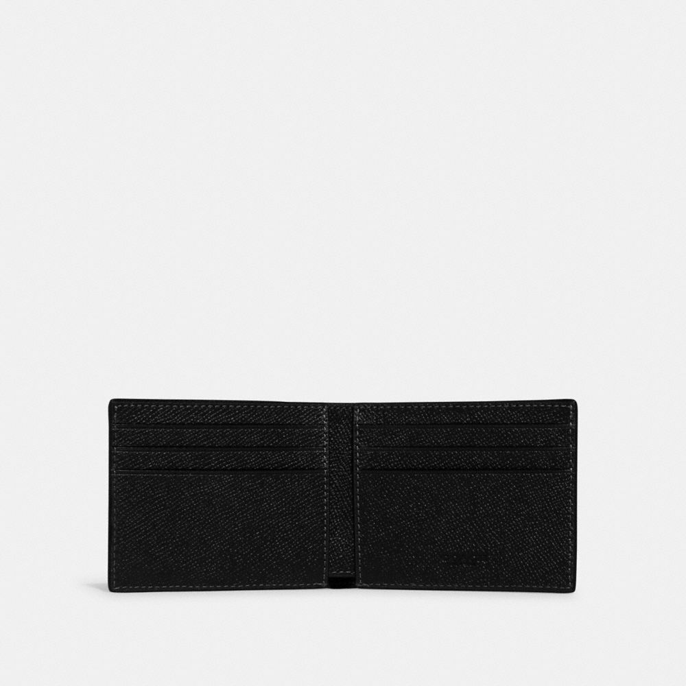 Black Coach Slim Billfold Wallet Crossgrain Leather Men Billfolds | PH_CH69880