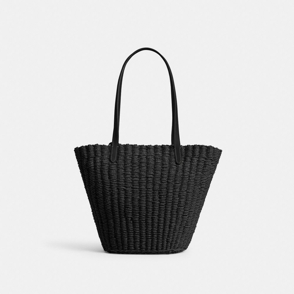 Black Coach Small Straw Women Tote Bag | PH_CH49410