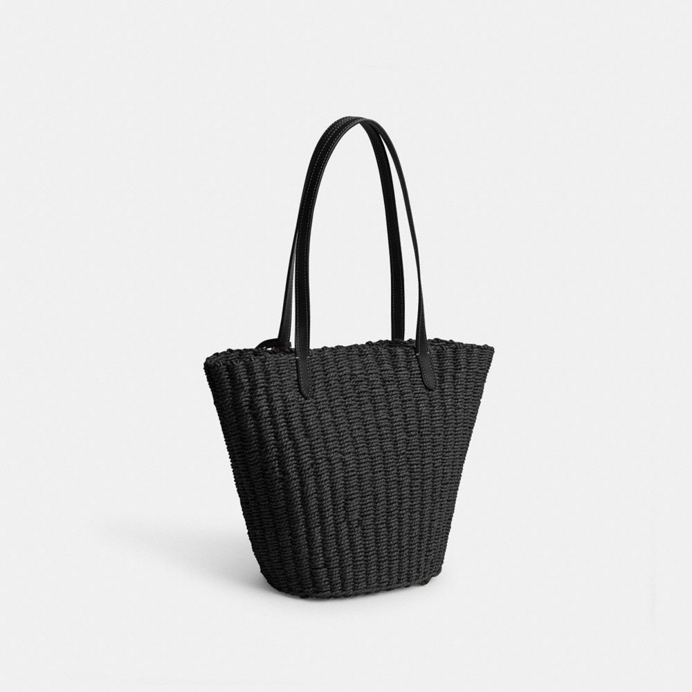 Black Coach Small Straw Women Tote Bag | PH_CH49410