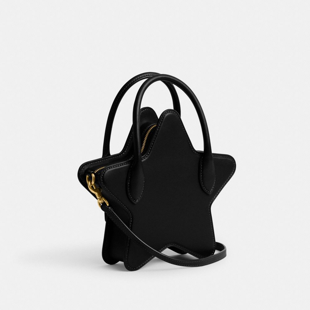 Black Coach Star In Regenerative Leather Brass Women Crossbody Bags | PH_CH62605