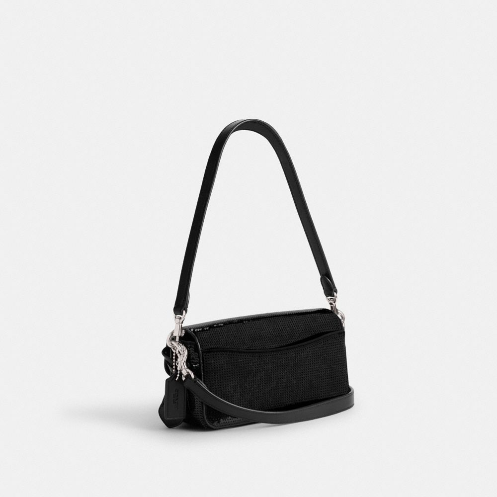 Black Coach Studiouette With Sequins Calf Leather Women Crossbody Bags | PH_CH38752