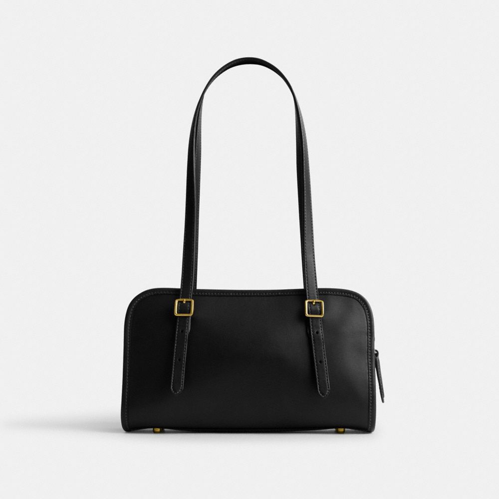 Black Coach Swing Zip Brass Women Shoulder Bags | PH_CH21953