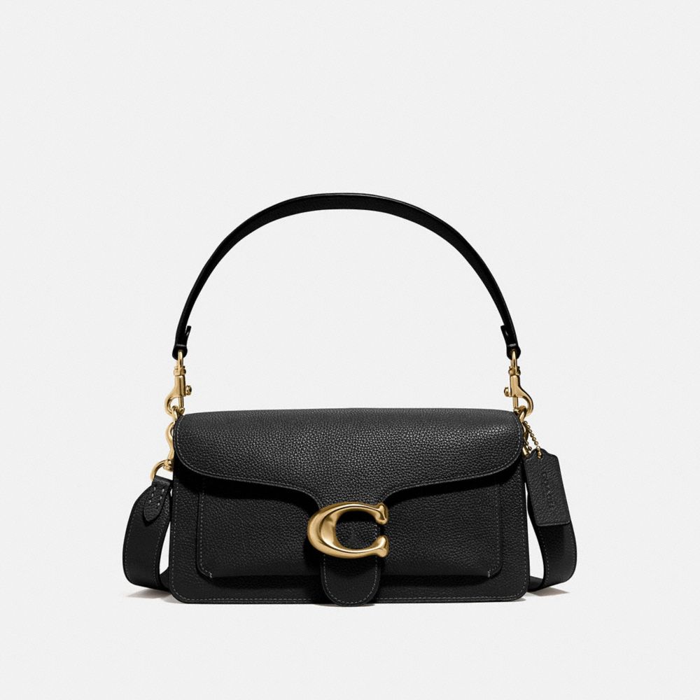 Black Coach Tabby 26 Polished Pebble Leather Women Shoulder Bags | PH_CH59736