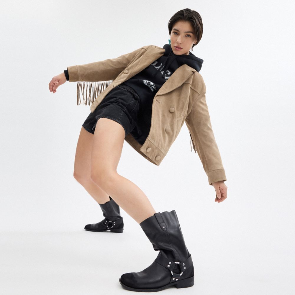 Black Coach Tara Biker Women Boots | PH_CH83175