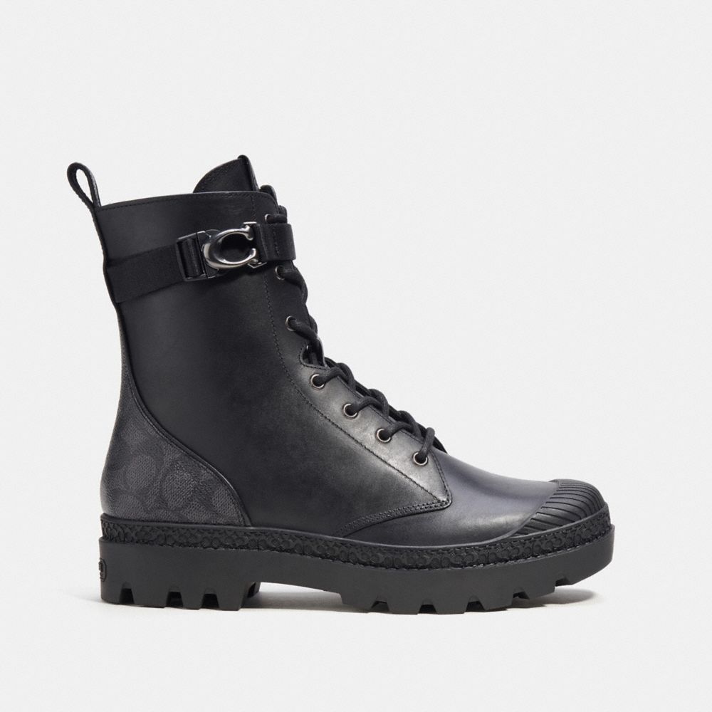 Black Coach Tucker With Signature Men Boots | PH_CH62913