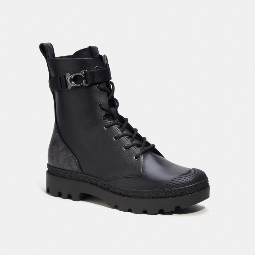 Black Coach Tucker With Signature Men Boots | PH_CH62913