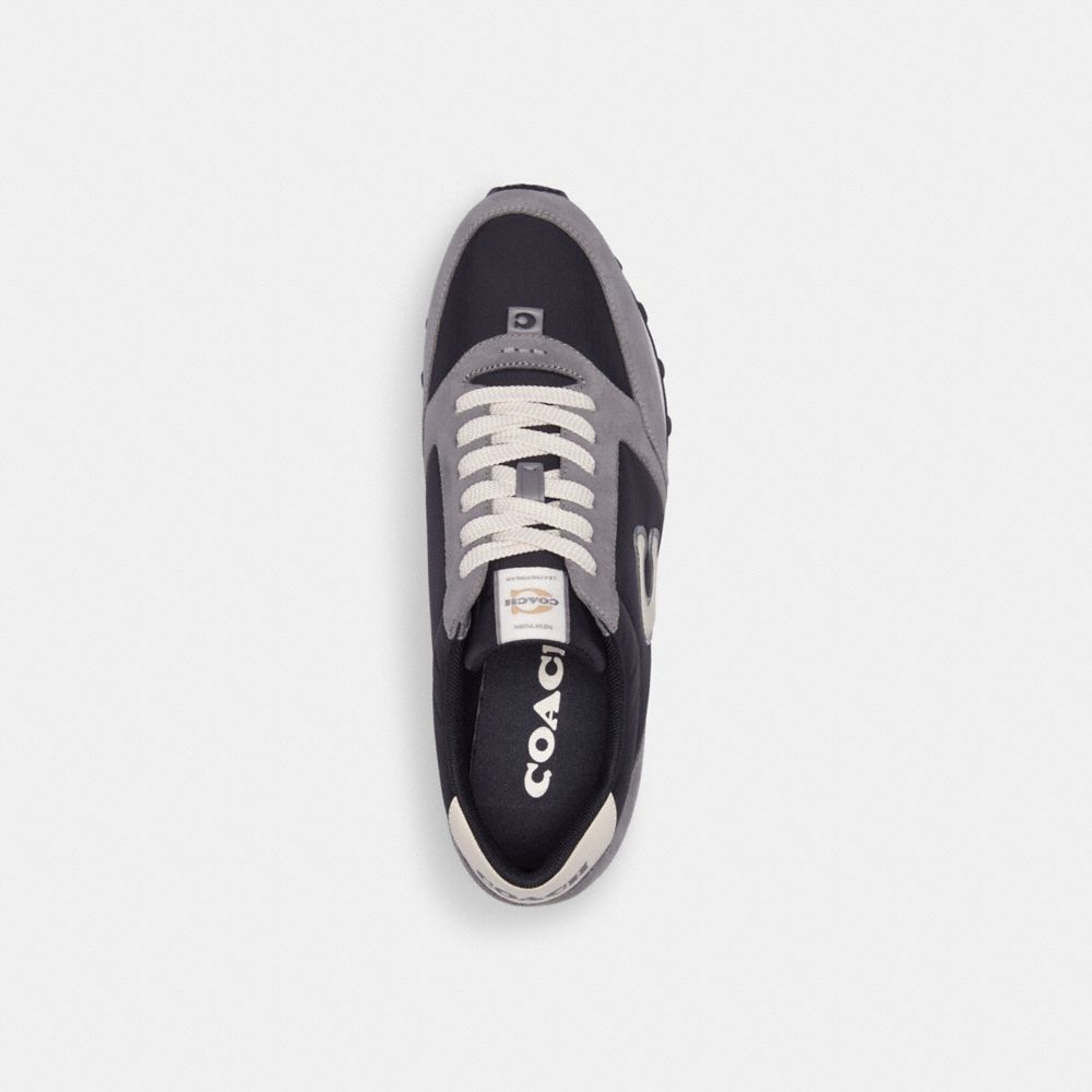 Black / Grey Coach Runner Men Sneakers | PH_CH19678