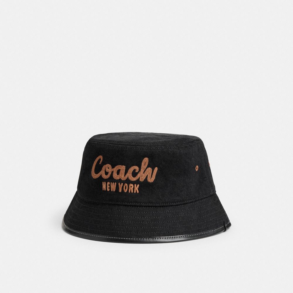 Blue Black Coach 1941 Embroidered Denim Bucket Women Hats | PH_CH75024