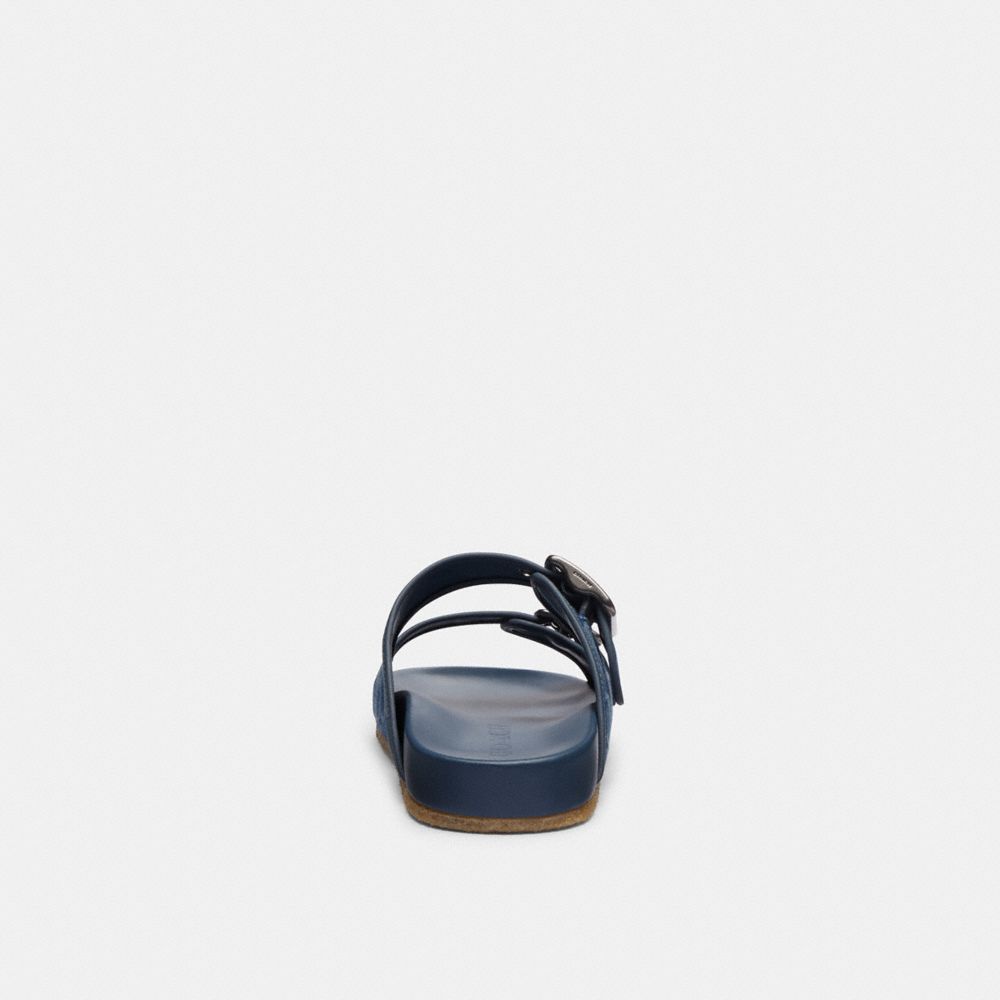 Blue Coach Buckle Strap In Signature Denim Denim Men Sandals | PH_CH13329