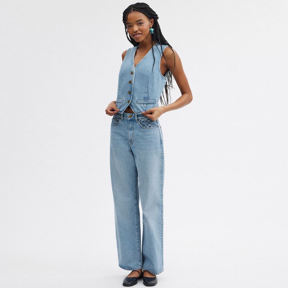 Blue Coach Loose Fit Women Jeans | PH_CH96311