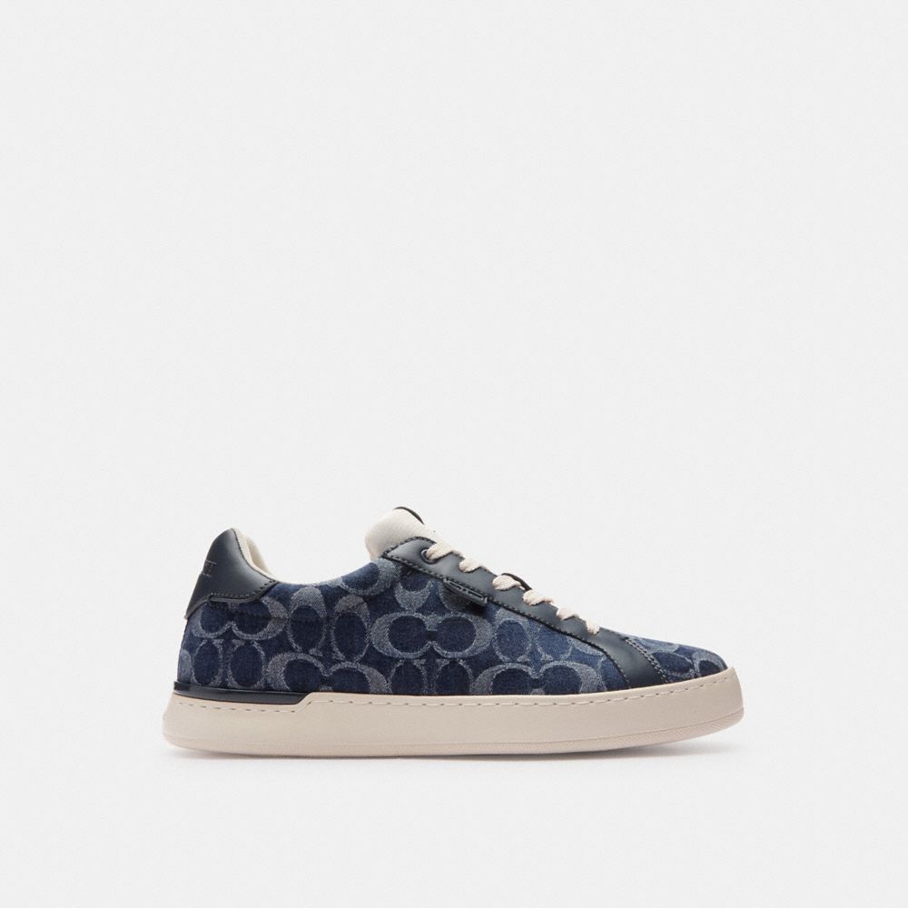 Blue Coach Lowline Low Top In Signature Denim Denim Men Sneakers | PH_CH21321