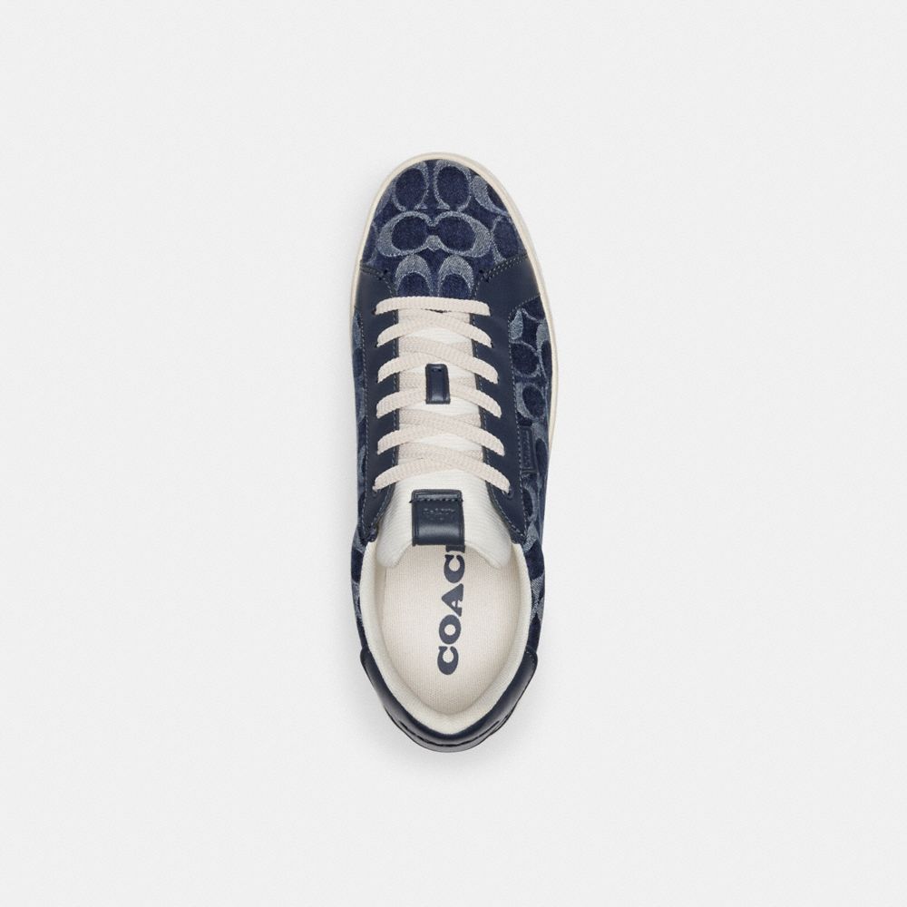 Blue Coach Lowline Low Top In Signature Denim Denim Men Sneakers | PH_CH21321