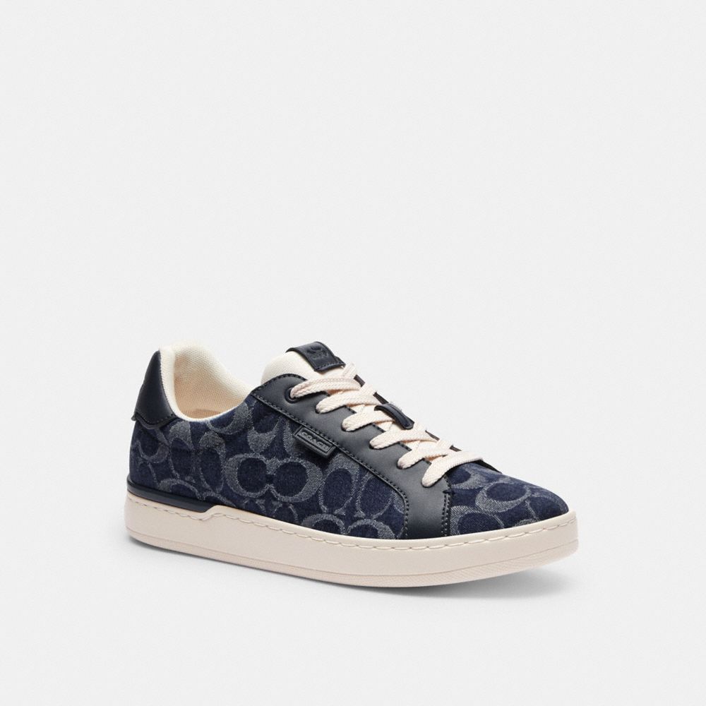 Blue Coach Lowline Low Top In Signature Denim Denim Women Sneakers | PH_CH67558