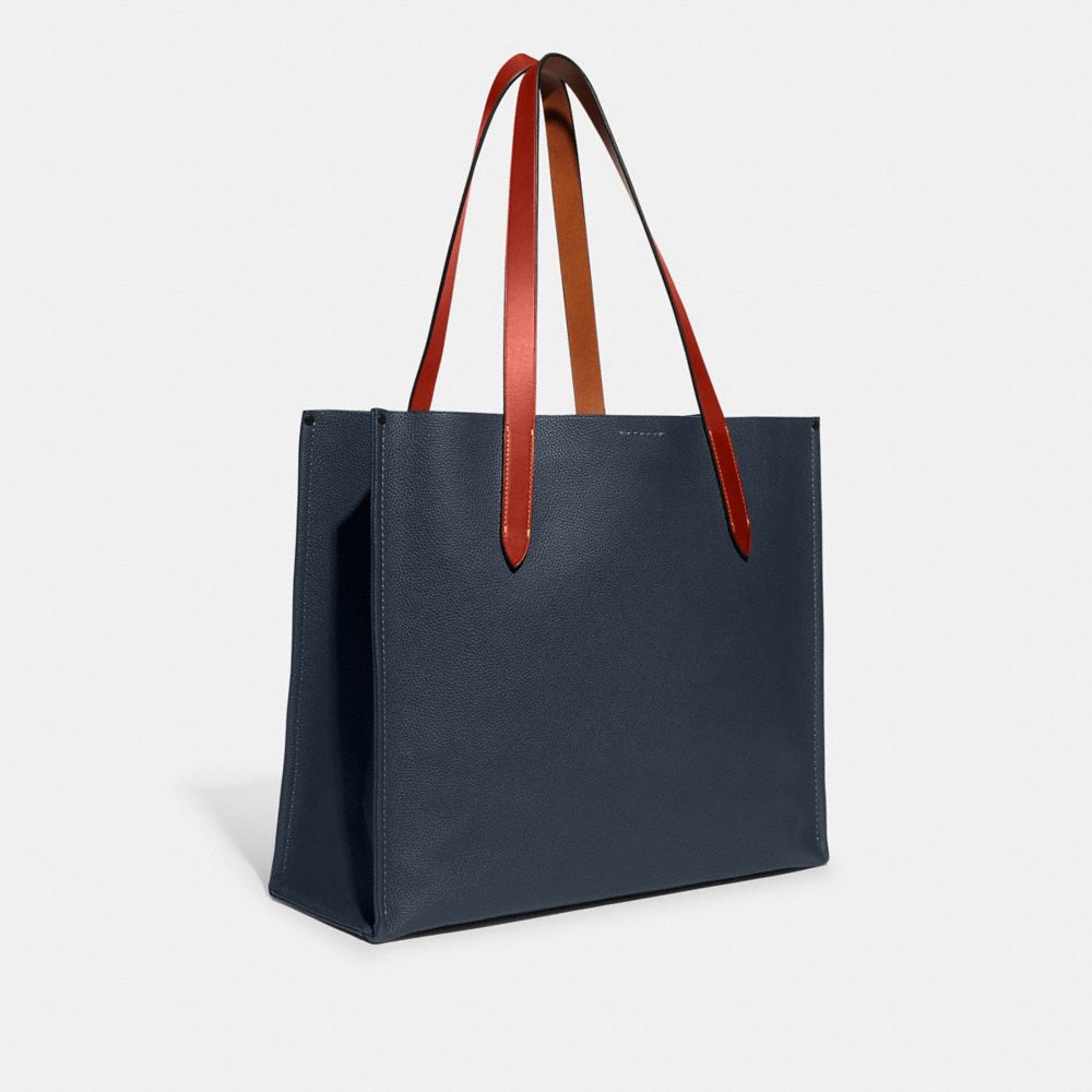 Blue Coach Relay Polished Pebble Leather Men Tote Bag | PH_CH98549