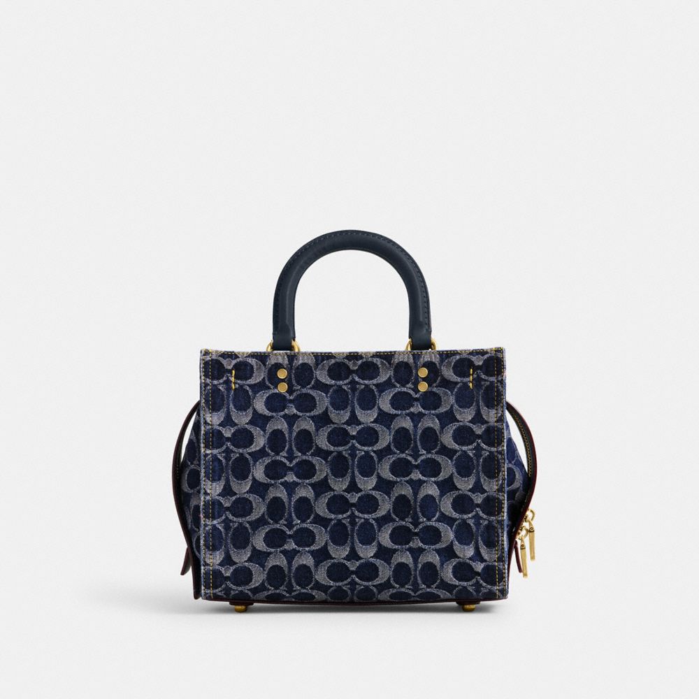 Blue Coach Rogue 25 In Signature Denim Brass Women Handbag | PH_CH15339