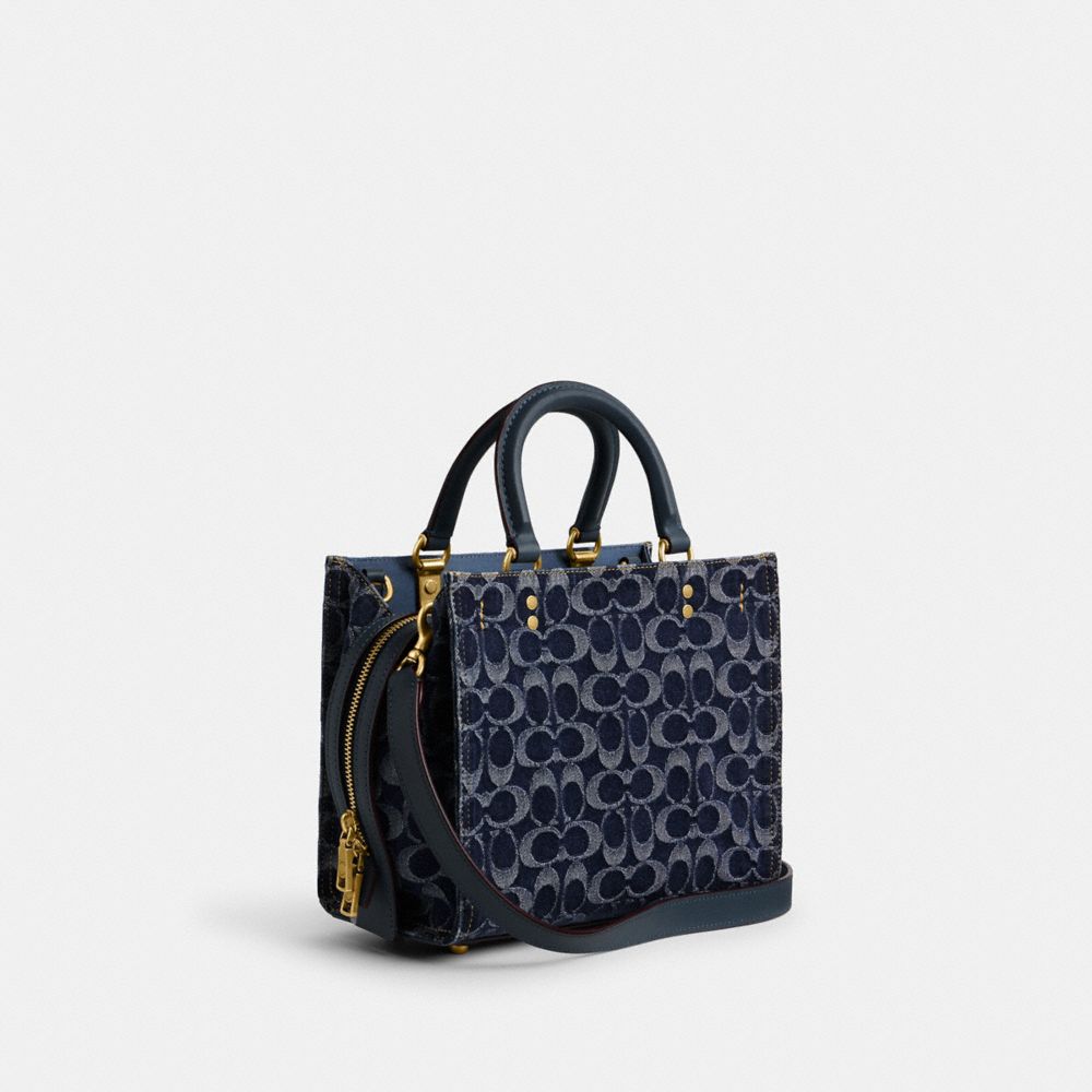 Blue Coach Rogue 25 In Signature Denim Brass Women Handbag | PH_CH15339