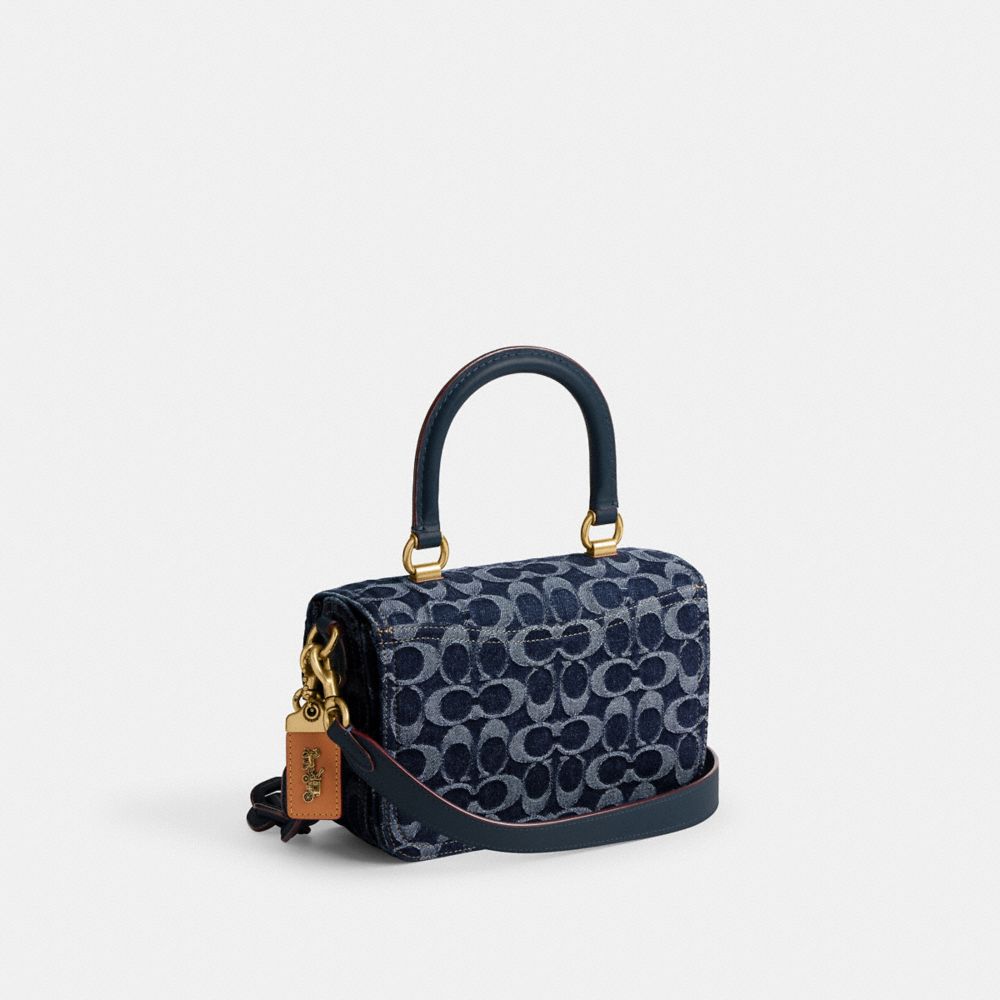 Blue Coach Rogue Top Handle In Signature Denim Denim Women Handbag | PH_CH76584