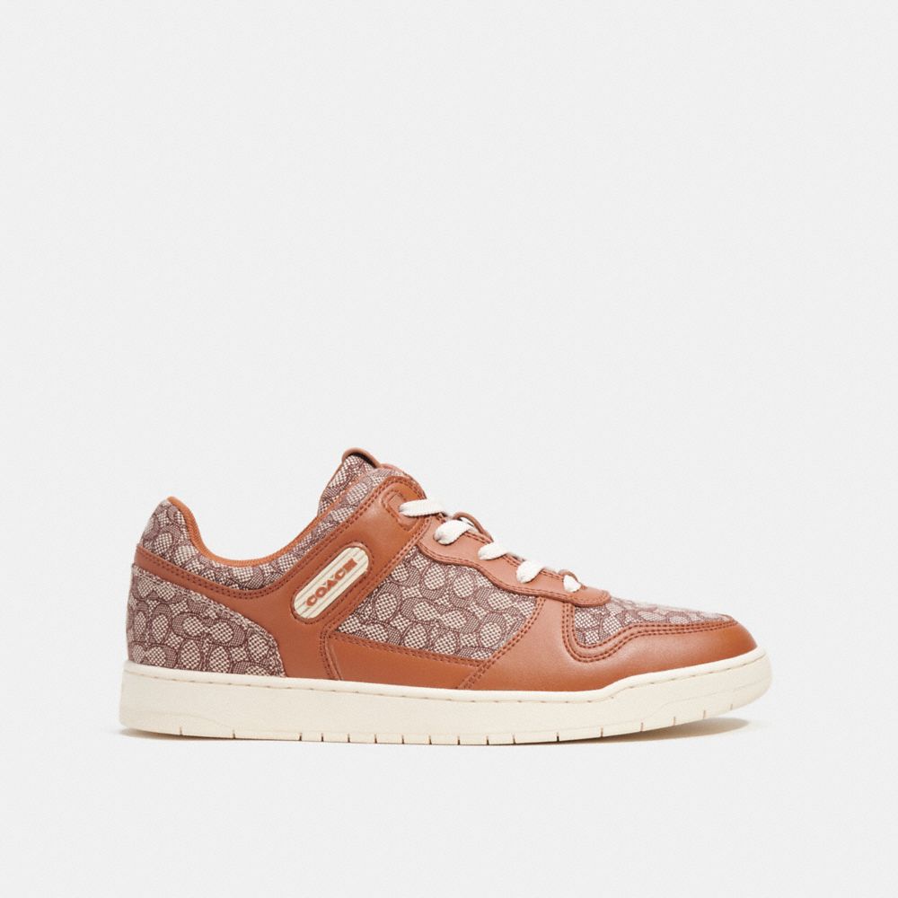 Brown Coach C201 In Micro Signature Jacquard Burnished Amber Men Sneakers | PH_CH64536