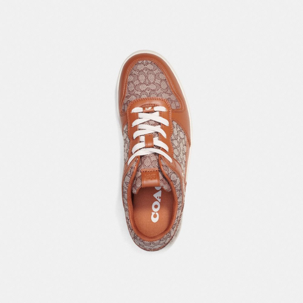 Brown Coach C201 In Micro Signature Jacquard Burnished Amber Men Sneakers | PH_CH64536