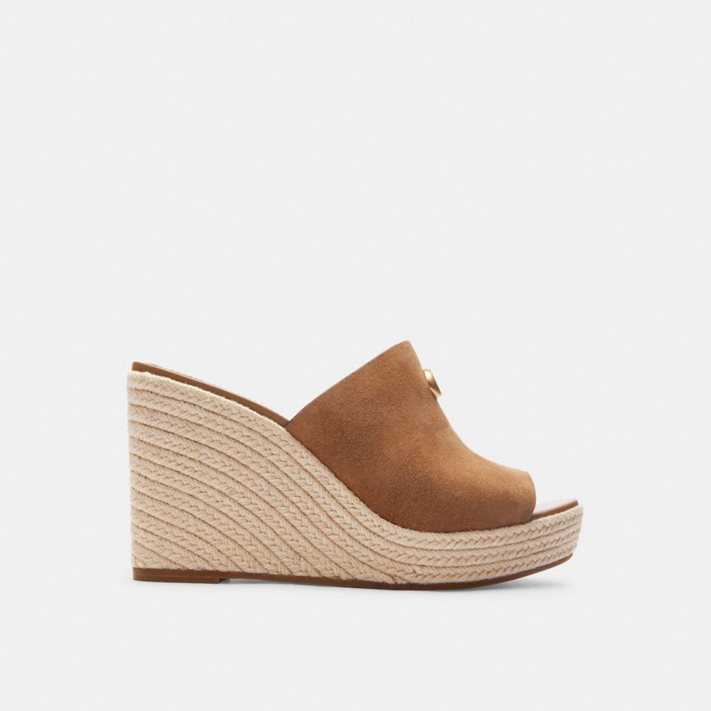 Brown Coach Gloria Wedge Coconut Women Sandals | PH_CH40165