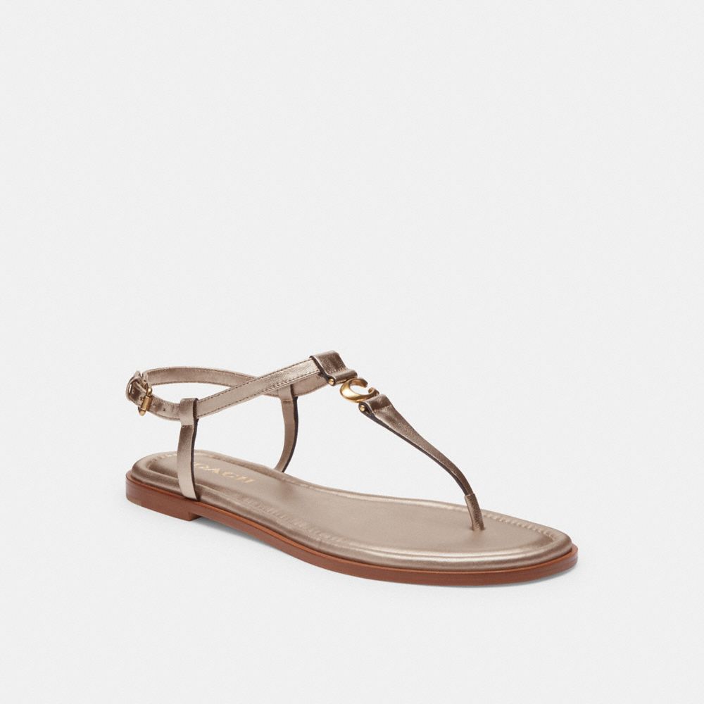 Brown Coach Jessica Champagne Women Sandals | PH_CH96657