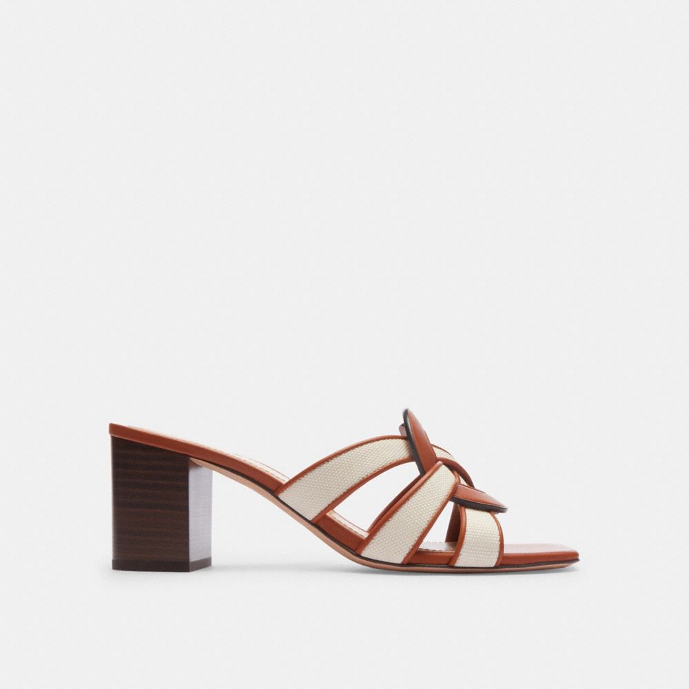 Brown Coach Nikki Chalk Burnished Amber Women Sandals | PH_CH36336