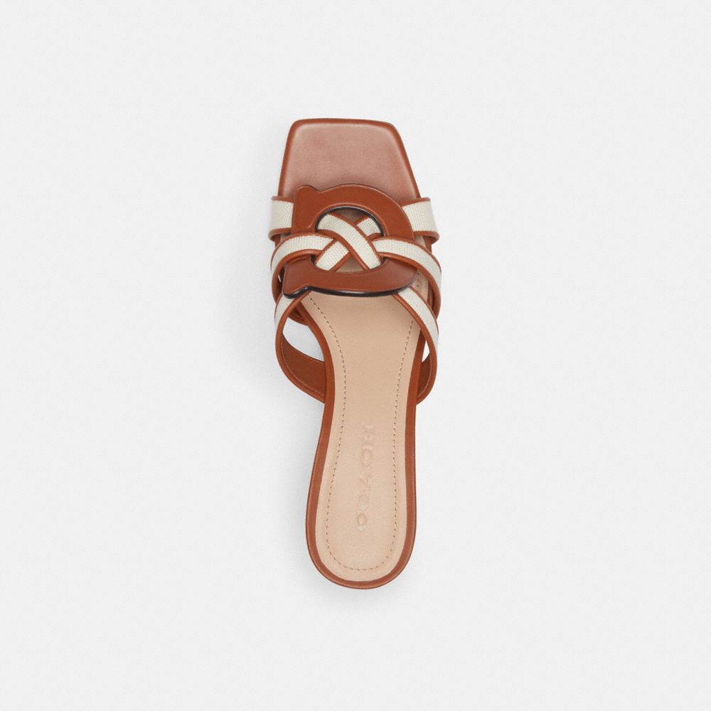 Brown Coach Nikki Chalk Burnished Amber Women Sandals | PH_CH36336