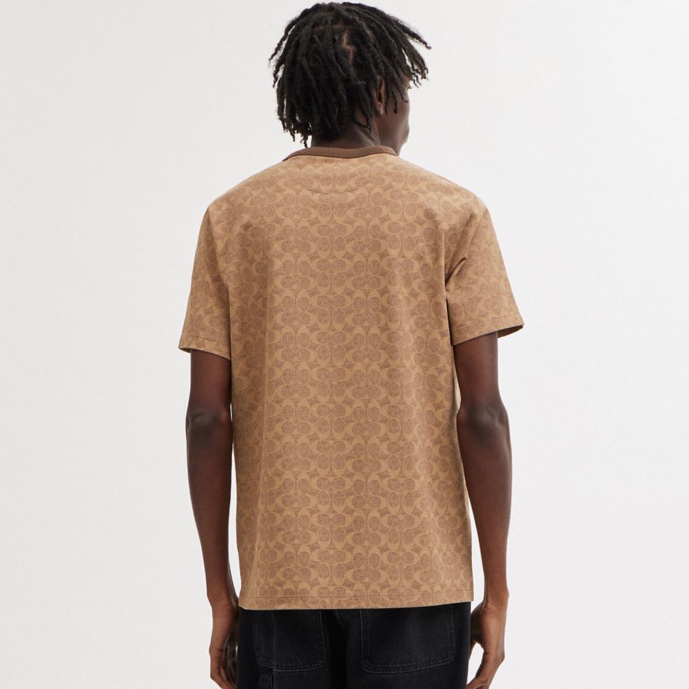 Brown Coach Signature Men T Shirts | PH_CH63648