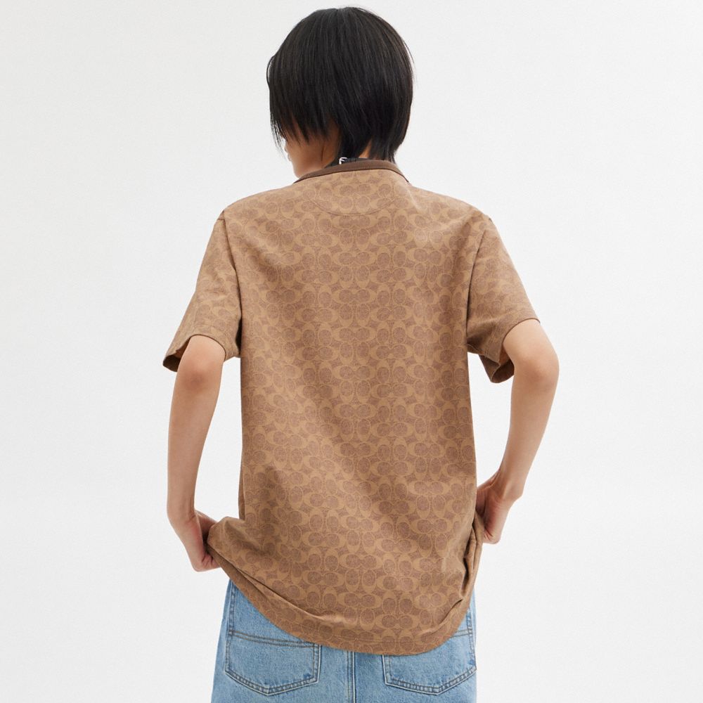 Brown Coach Signature Women T Shirts | PH_CH87533