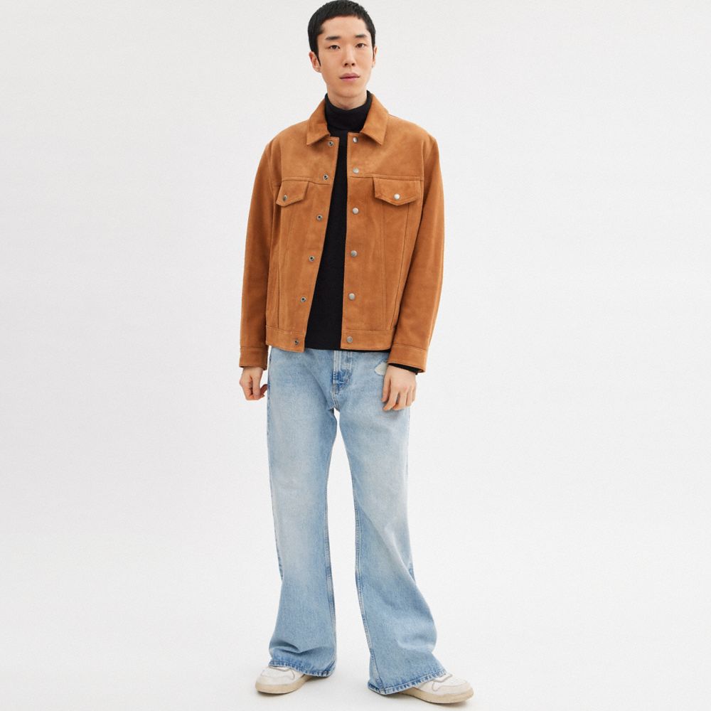 Brown Coach Suede Leather Tan Men Jackets | PH_CH67308