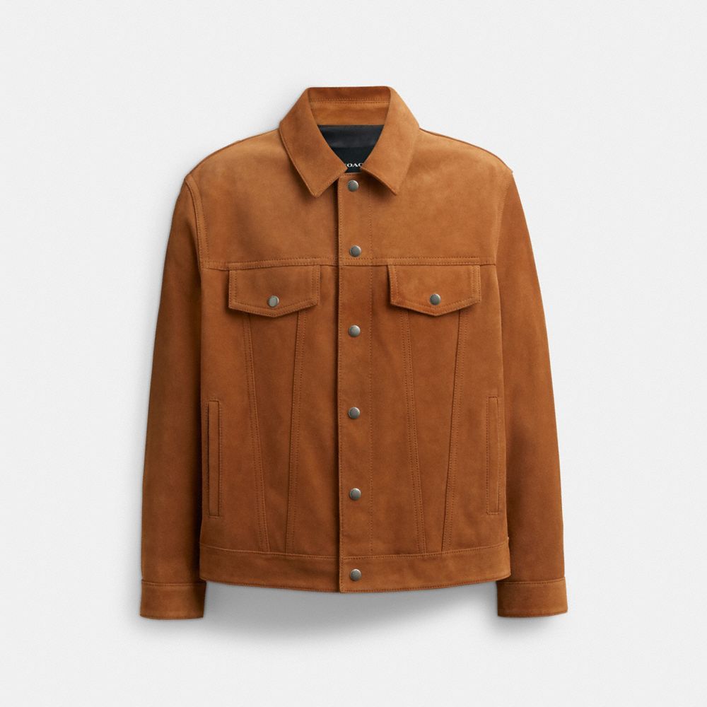 Brown Coach Suede Leather Tan Men Jackets | PH_CH67308