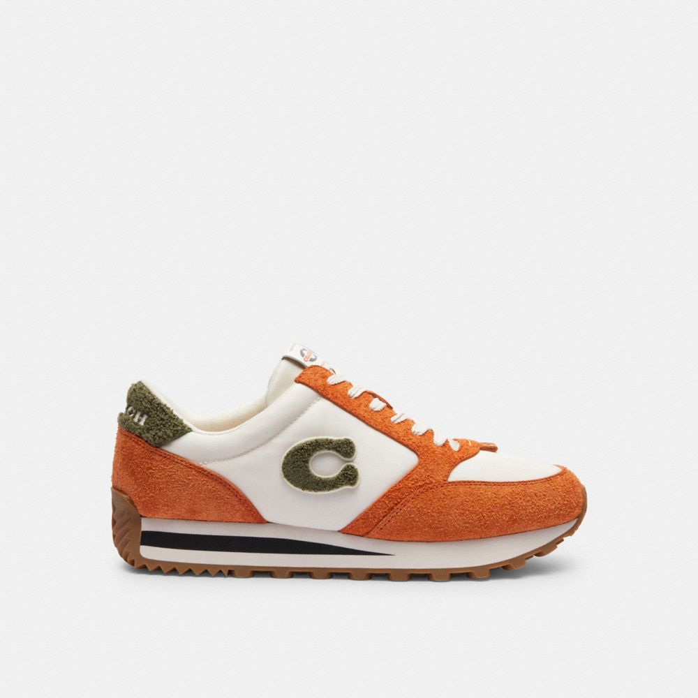 Brown Orange Coach Runner Spice Men Sneakers | PH_CH11101