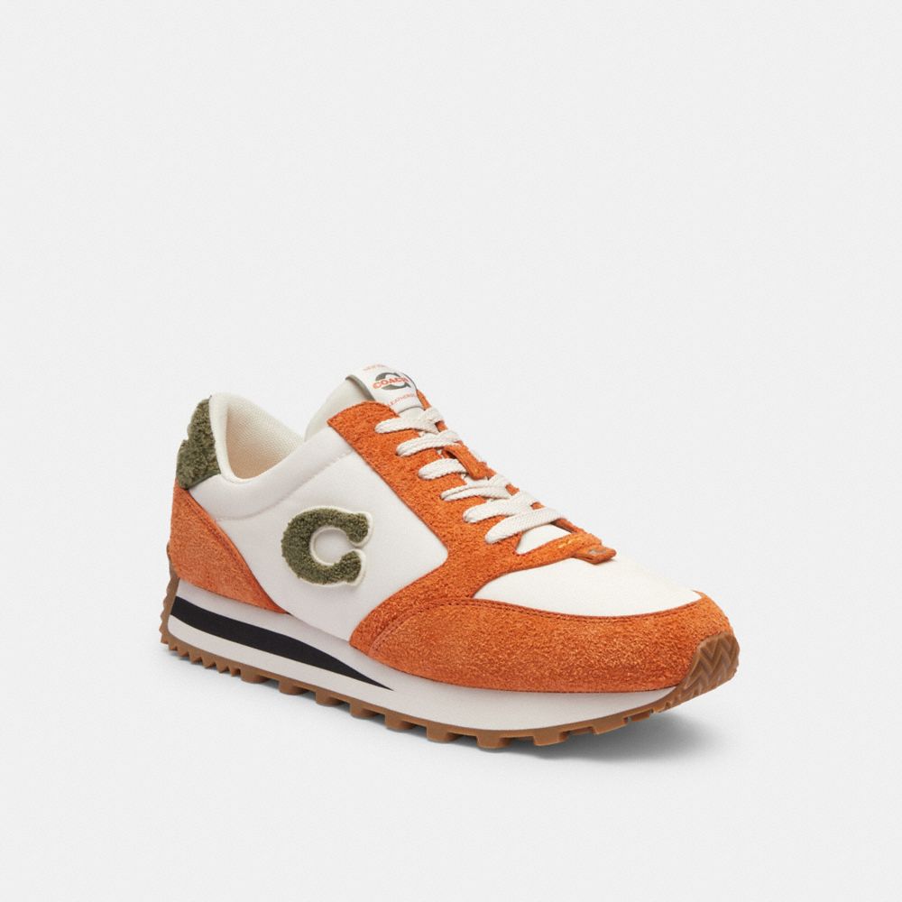 Brown Orange Coach Runner Spice Men Sneakers | PH_CH11101