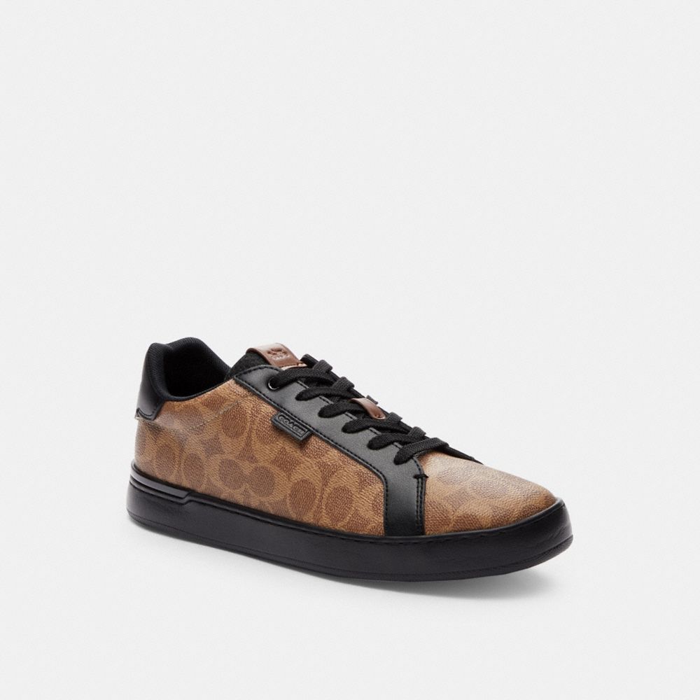 Brown / Black Coach Lowline Low Top In Signature Men Sneakers | PH_CH46701