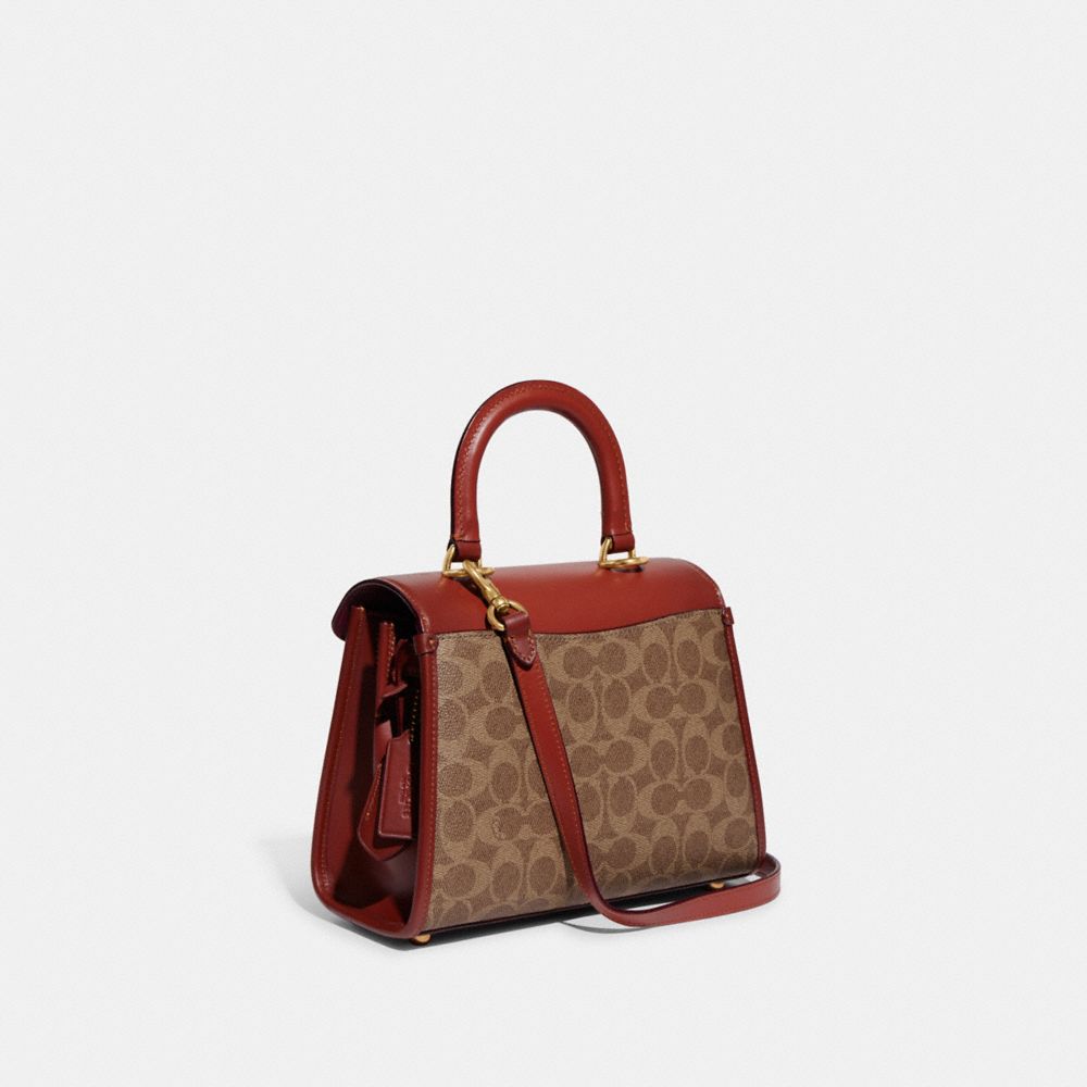 Brown / Red Coach Sammy Top Handle In Signature Women Crossbody Bags | PH_CH27430