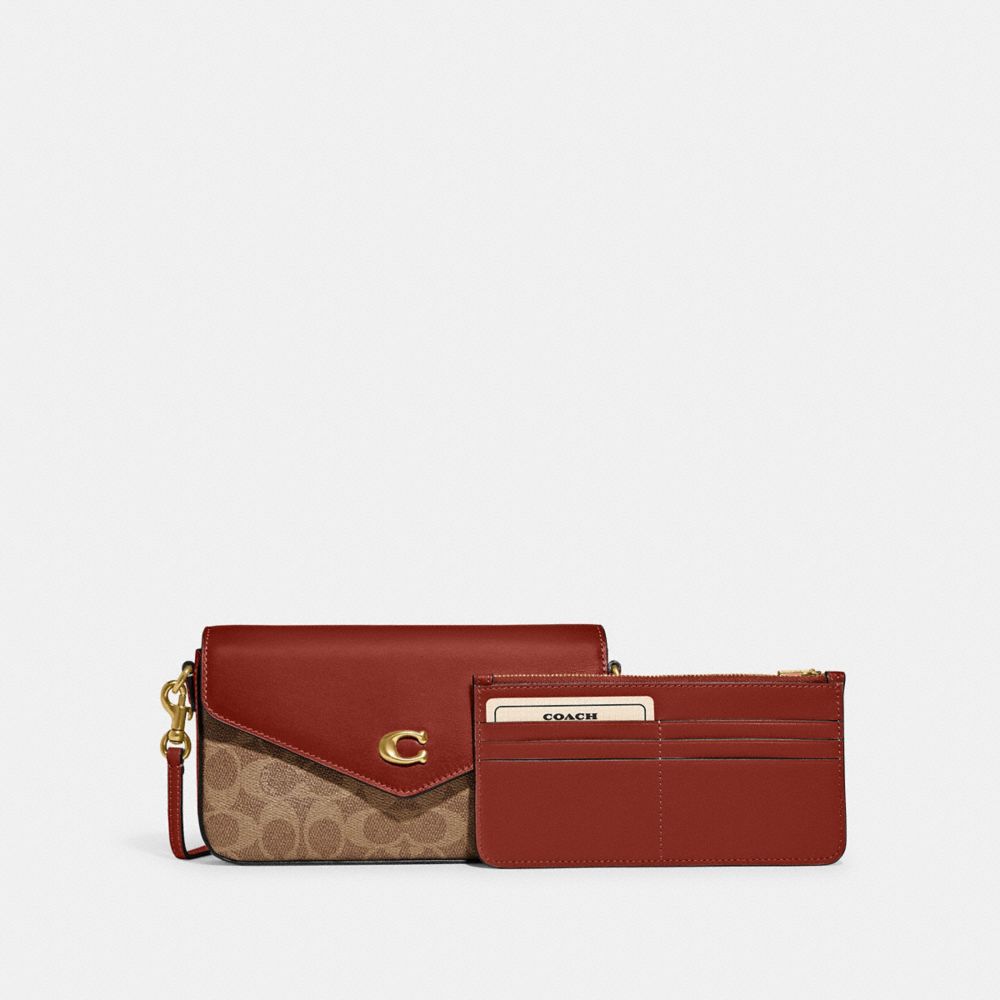 Brown / Red Coach Wyn In Signature Women Crossbody Bags | PH_CH95439