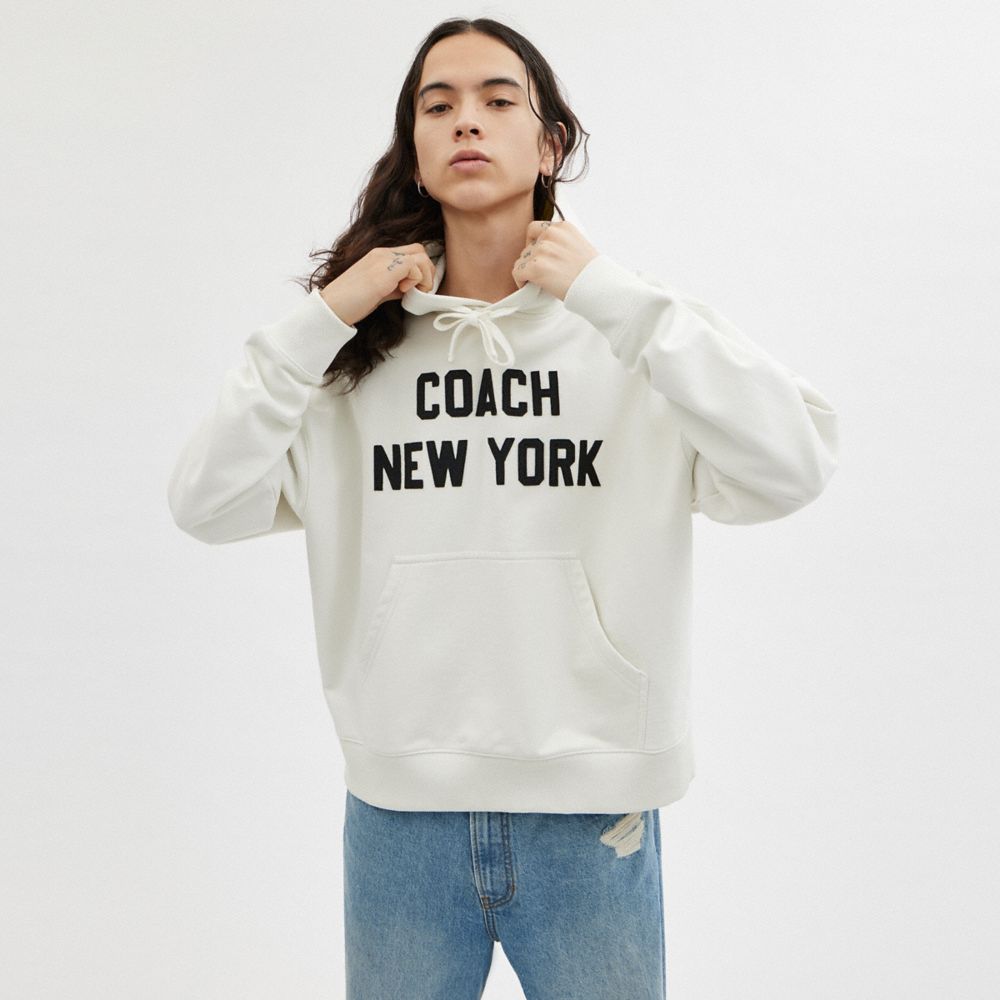 Cream Coach Hoodie Cream Men Sweatshirts | PH_CH96099