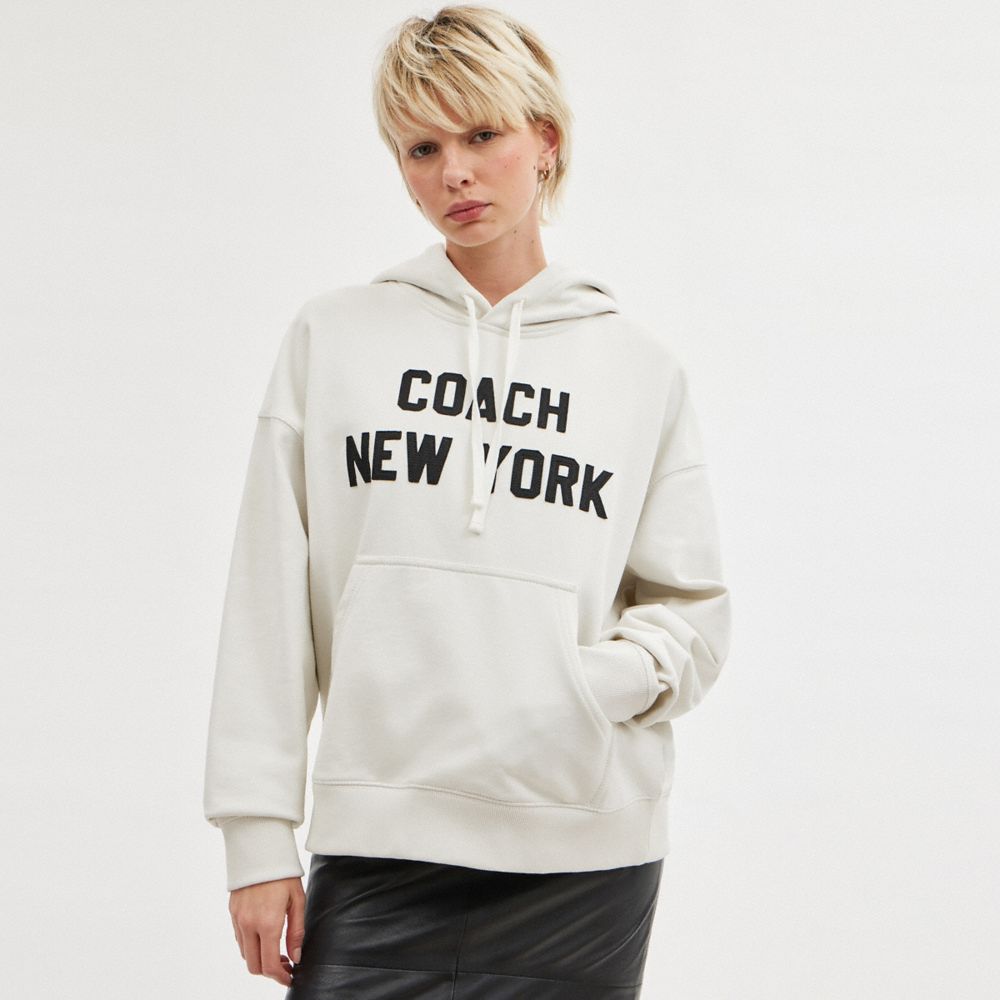 Cream Coach Hoodie Cream Men Sweatshirts | PH_CH96099