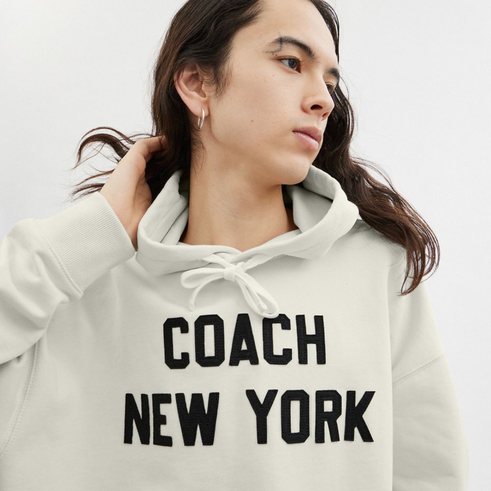 Cream Coach Hoodie Cream Men Sweatshirts | PH_CH96099