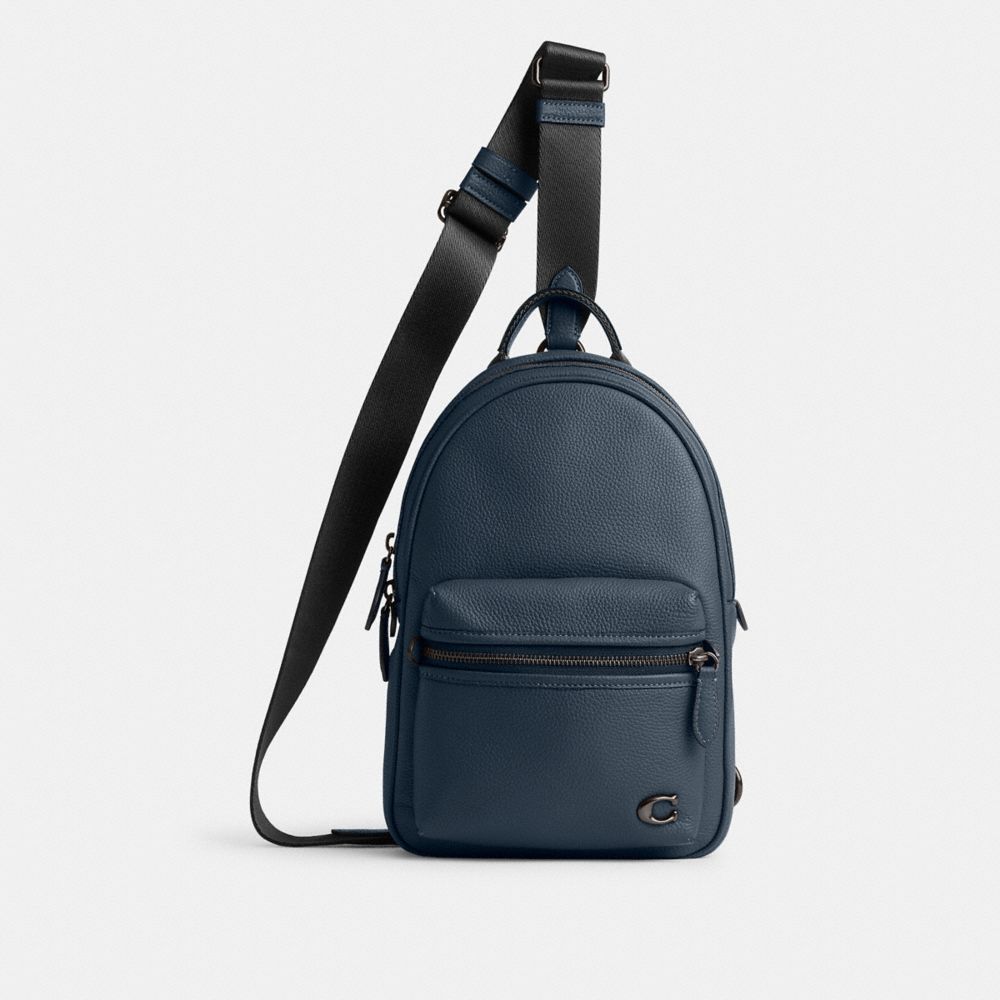 Dark Blue Coach Charter Pack Denim Men Crossbody Bags | PH_CH60429