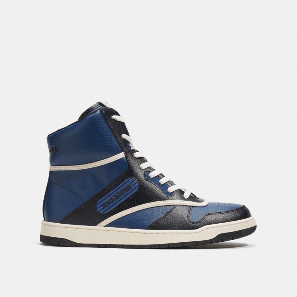 Deep Blue Coach C202 High Top Men Sneakers | PH_CH11436