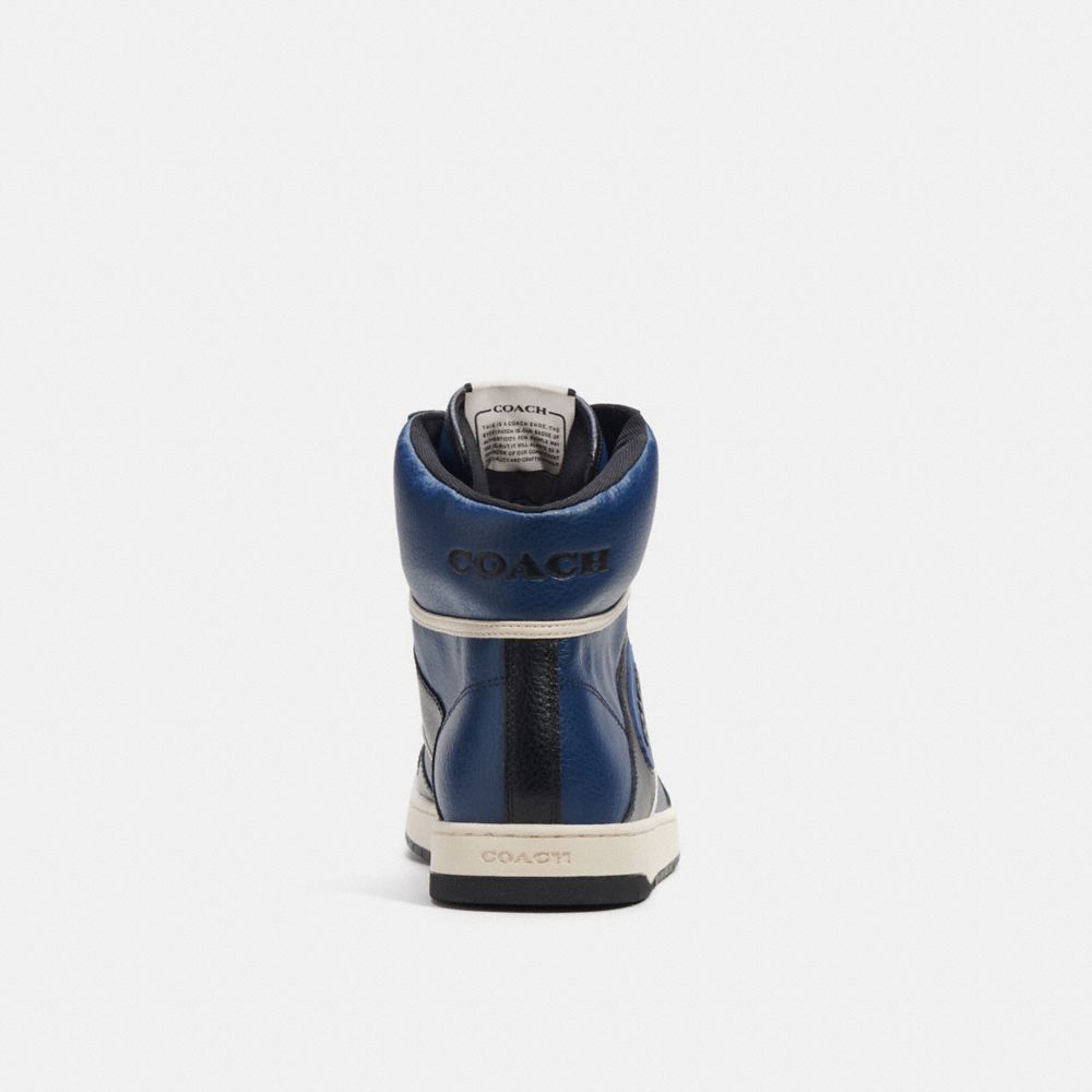 Deep Blue Coach C202 High Top Men Sneakers | PH_CH11436