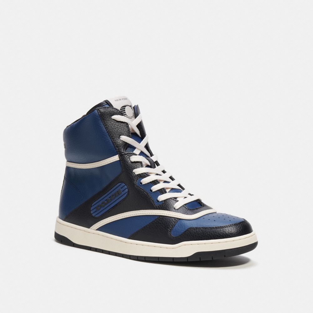 Deep Blue Coach C202 High Top Men Sneakers | PH_CH11436